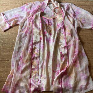 Pink and white floral lingerie set - so pretty and soft!